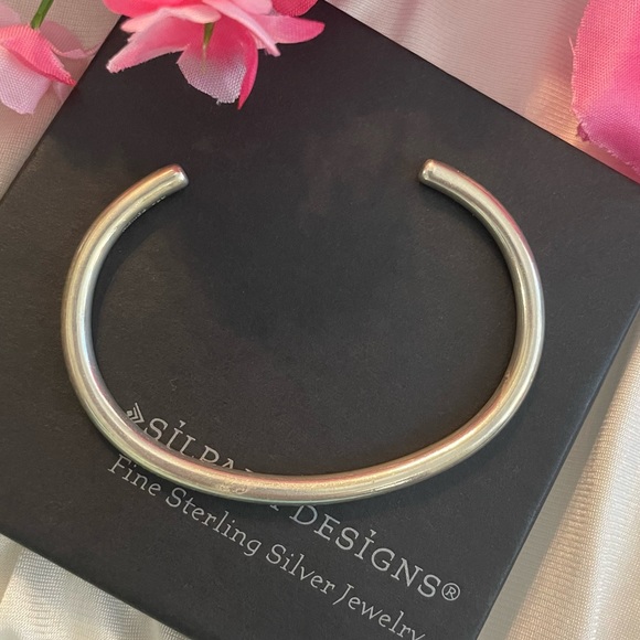 Silpada Rare Sterling Silver Slim Cuff Bracelet B0390 - Picture 3 of 16
